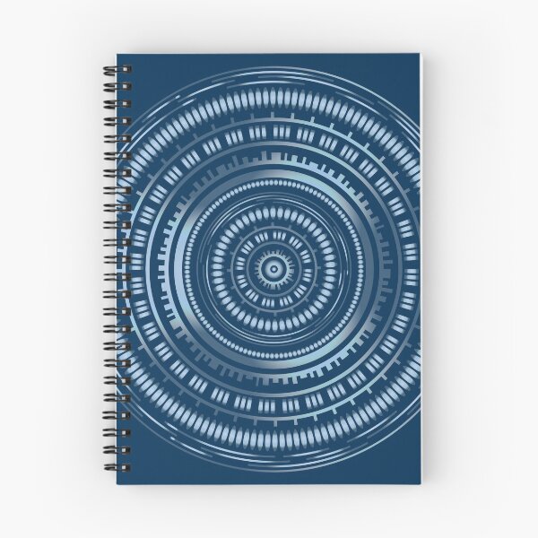 Item preview, Technical ring - technical mandala 1 - Dark blue background designed and sold by SparkleandSmile.