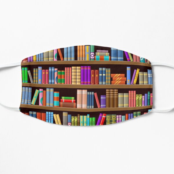 Cozy Bookshelf Flat Mask