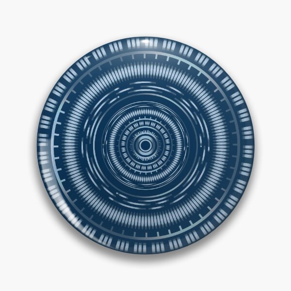 Item preview, Technical ring - technical mandala 2 - Dark blue background designed and sold by SparkleandSmile.