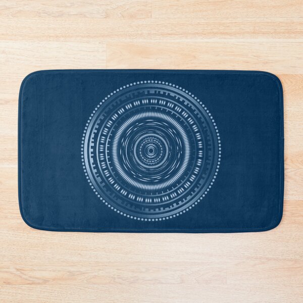 Item preview, Technical ring - technical mandala 2 - Dark blue background designed and sold by SparkleandSmile.