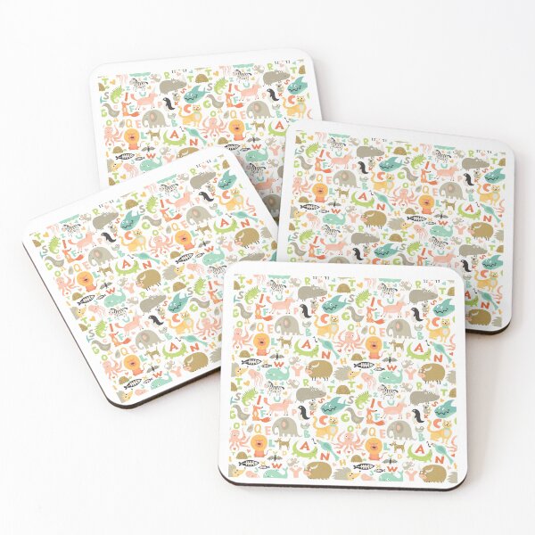 Item preview, Funny Child Alphabet Pattern with Cartoon  Cute Animal designed and sold by bumbarash.
