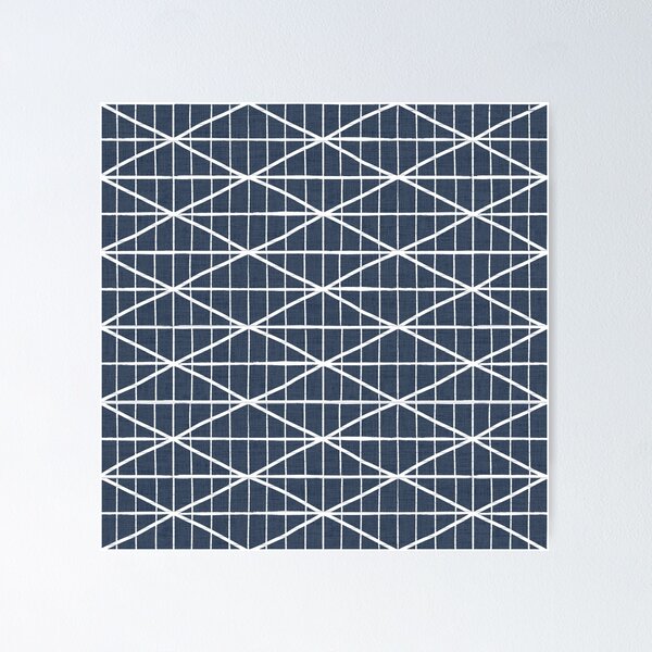 Item preview, Navy blue and white brushed crossed lines pattern - abstract geometric pattern designed and sold by misentangled.