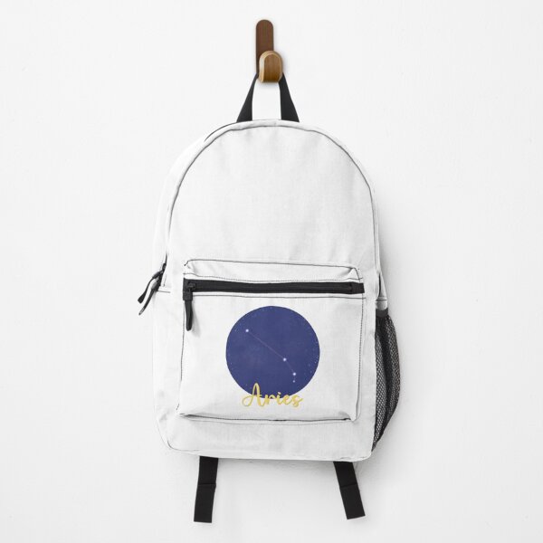 Item preview, Aries star sign constellation design with Aries in yellow calligraphy underneath designed and sold by Jenny Romeril.