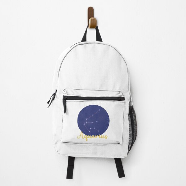 Item preview, Aquarius star sign constellation design with Aquarius in yellow calligraphy underneath designed and sold by Jenny Romeril.