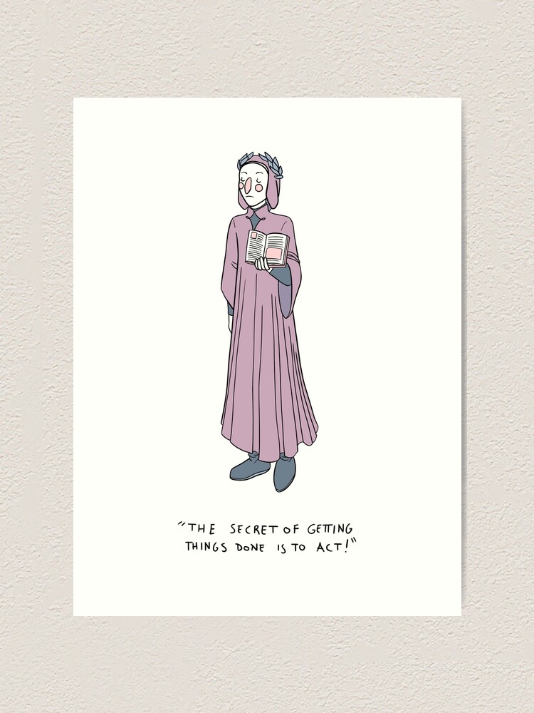 Minimal Dante Alighieri quote Art Print