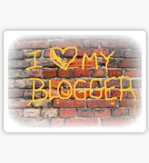 I Heart My Blogger Sticker