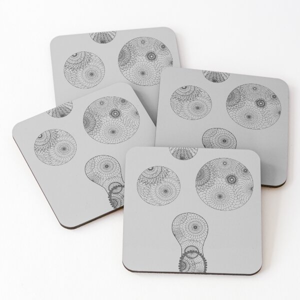 Item preview, Minimalistic blowing bubbles design with mandala pattern in black and white designed and sold by CiniArt.