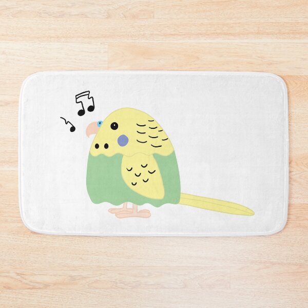 Item preview, Chubby green yellow singing pastel budgie designed and sold by Koalaslifestyle.
