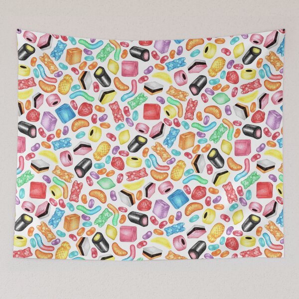Item preview, Rainbow Diet - a colorful assortment of hand-drawn candy on white designed and sold by Perrin Le Feuvre.