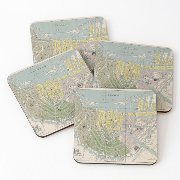 Item preview, Vintage Map of Amsterdam (1869) designed and sold by BravuraMedia.