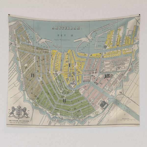 Item preview, Vintage Map of Amsterdam (1869) designed and sold by BravuraMedia.