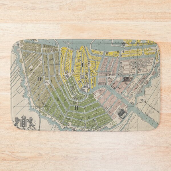 Item preview, Vintage Map of Amsterdam (1869) designed and sold by BravuraMedia.