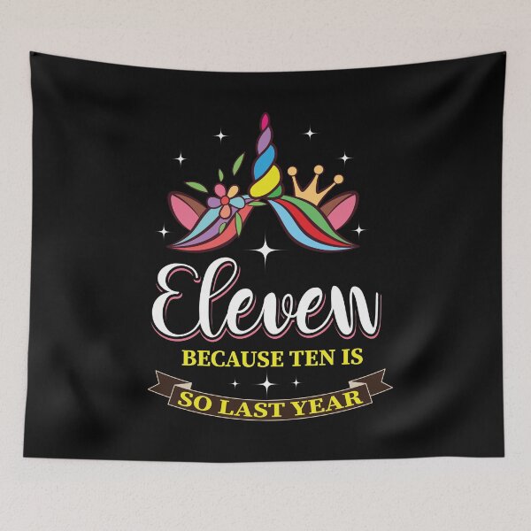 Item preview, 11 Years Old Unicorn  Birthday Girl designed and sold by 2blackcherries.