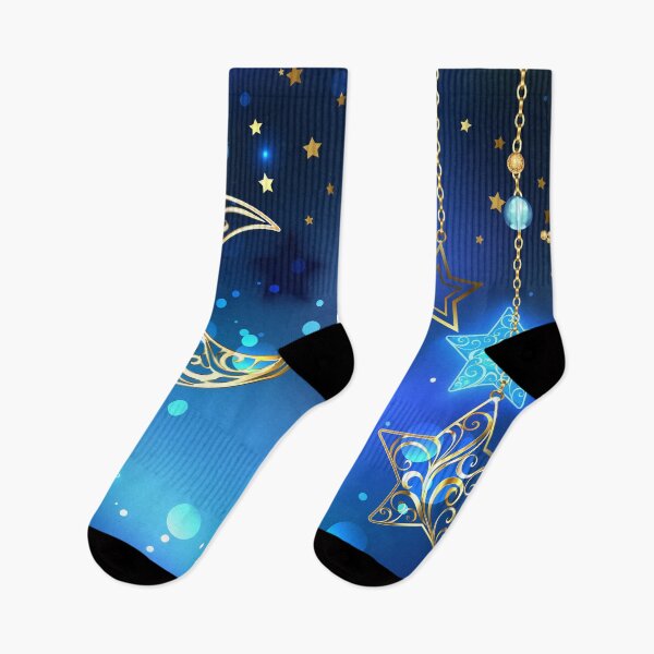 Item preview, Gold Crescent on Blue Background designed and sold by Blackmoon9.