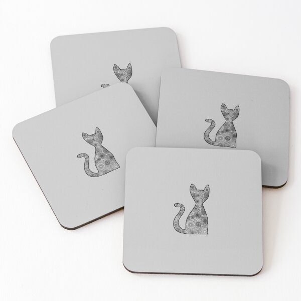 Item preview, Minimalistic cat with mandala pattern designed and sold by CiniArt.