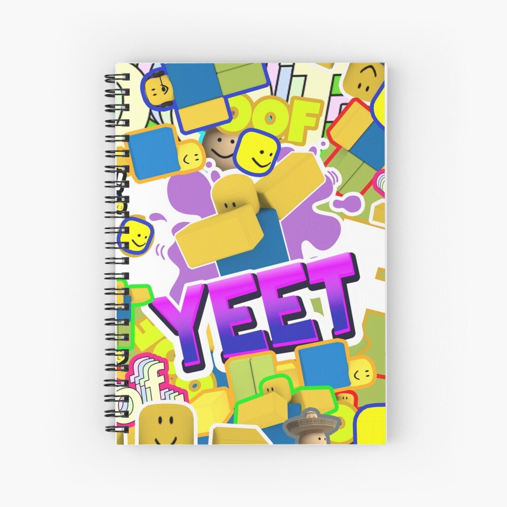 Roblox Memes Pattern All The Noobs Oof Yeet Egg With Legs Poco Loco Spiral Notebook By Smoothnoob Redbubble - can you sign in to roblox on a notebook