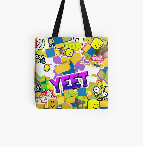 Roblox Memes Pattern All The Noobs Oof Yeet Dab Dabbing Tote Bag By Smoothnoob Redbubble - new an oof in a bag roblox