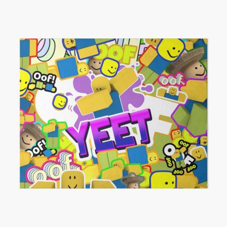 Roblox Memes Pattern All The Noobs Oof Yeet Dab Dabbing Art Board Print By Smoothnoob Redbubble - roblox meme poco loco roblox link generator