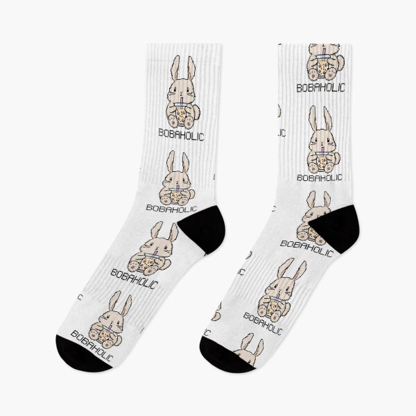 Item preview, Bobaholic Pixel Bunny Loves Boba Tea! designed and sold by SirBobalot.