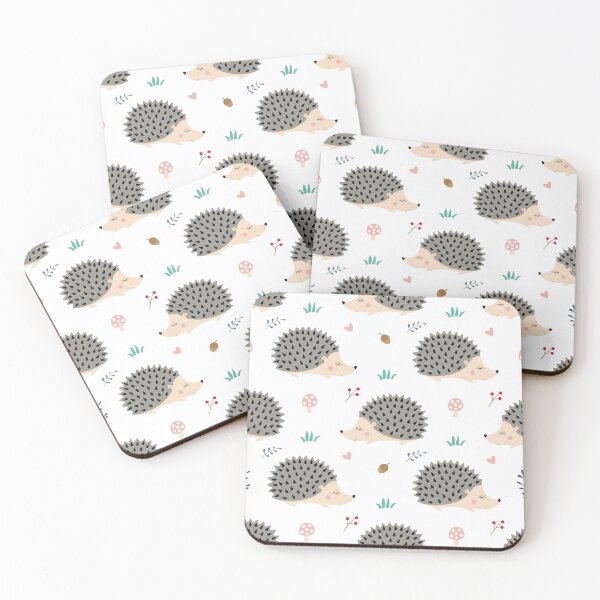 Item preview, Cute Hedgehog Print on White Background. designed and sold by cgroenewald.