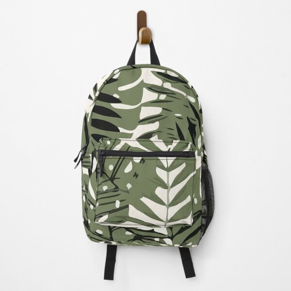 Abstract jungle pattern with tropical leaves Backpack