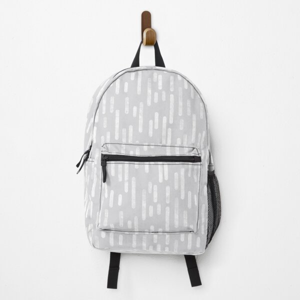 Item preview, Inky Rounded Lines Pattern | White on Pale Gray designed and sold by itsjensworld.
