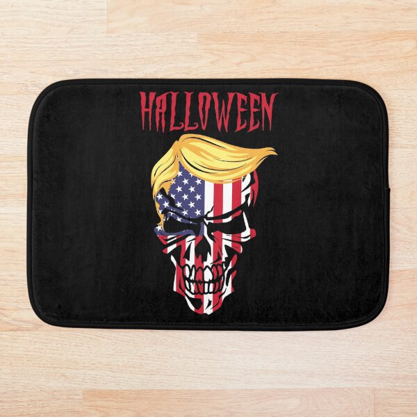 Aperçu de l'œuvre Drapeau américain de crâne pour Halloween créée et vendue par Designworking.