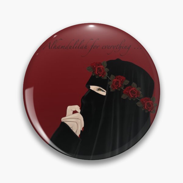 Item preview, Red niqab muhajabah beats girl drawing quote designed and sold by Imanitasong.
