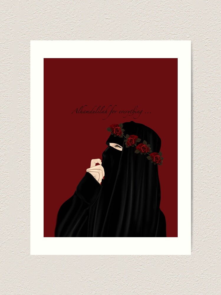 Other, Beautiful Handmade Realstic Artwork Of Girl In Niqab ( Homedecor  Item)