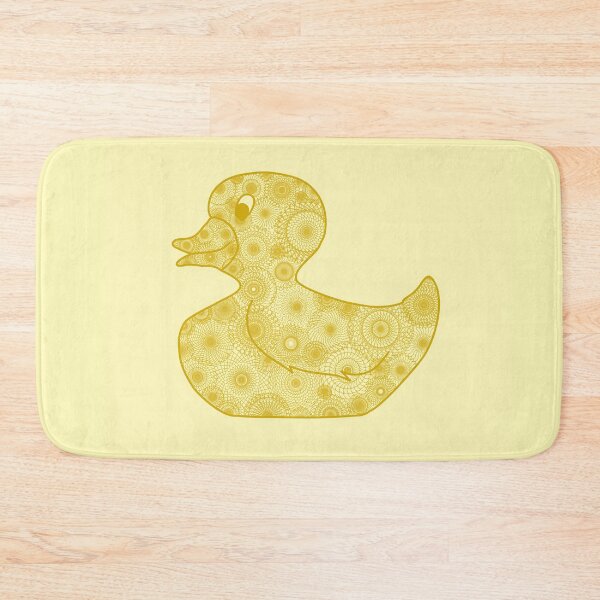 Item preview, Minimalistic yellow rubber duck with mandala pattern designed and sold by CiniArt.