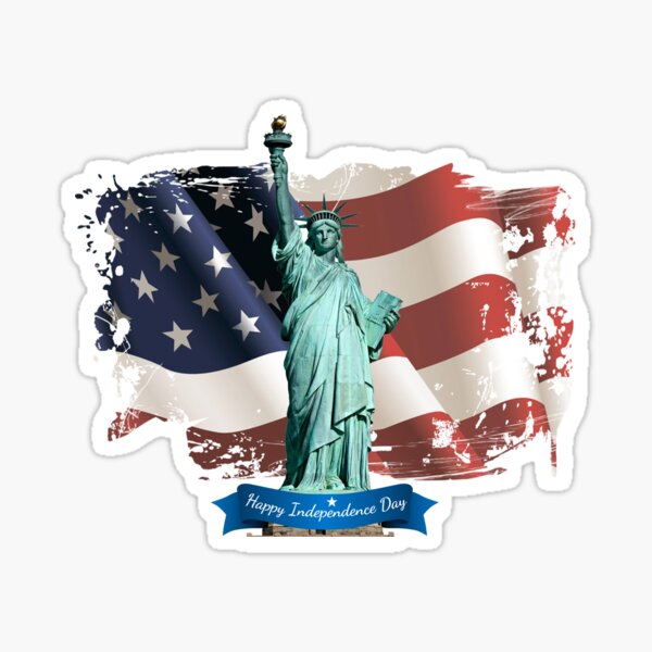 Item preview, Independence Day / 4th of July / Liberty / Statue of Liberty / Flag / USA / Sticker  designed and sold by AnnaWander.