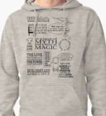 Merlin Quotes Pullover Hoodie