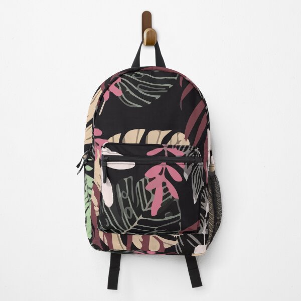 Colorful with tropical plants leaves Backpack