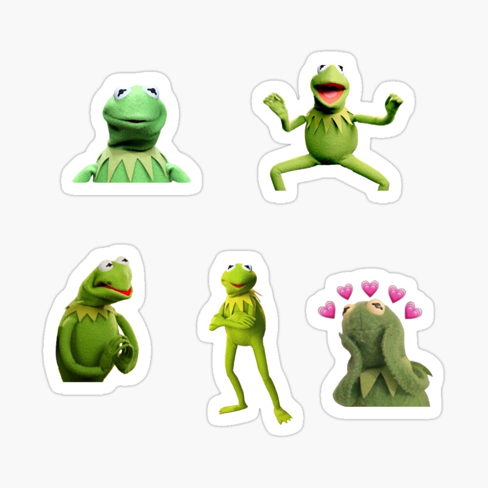 kermit meme sticker pack canvas print by blue liv redbubble