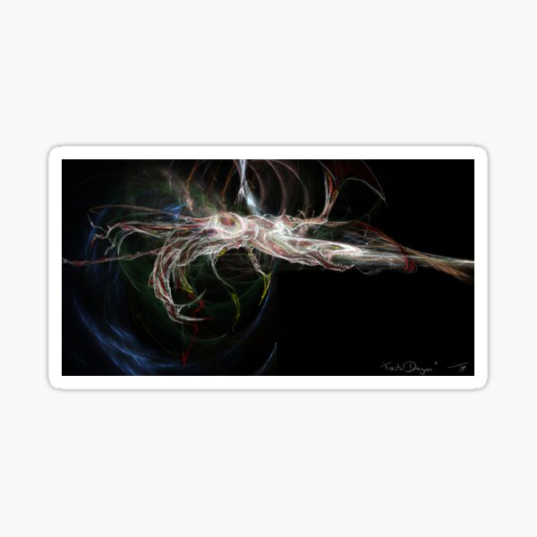 Fractal Dragon Sticker