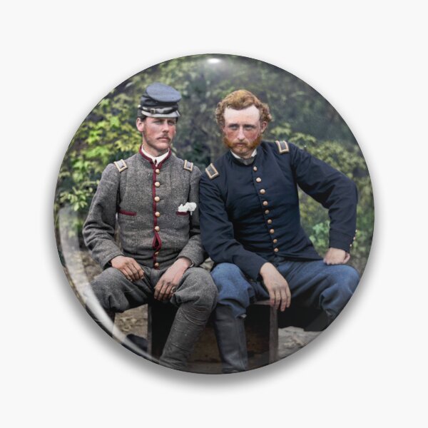Item preview, General George A. Custer sits alongside his friend, Confederate prisoner Lieutenant James B. Washington. They were classmates at West Point before the Civil War broke out — 1862 designed and sold by Sanna Dullaway.
