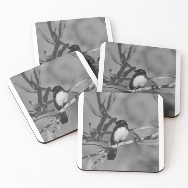 Item preview, Birds A willie wagtail bird portrait - black and white designed and sold by Jason Gilbert.