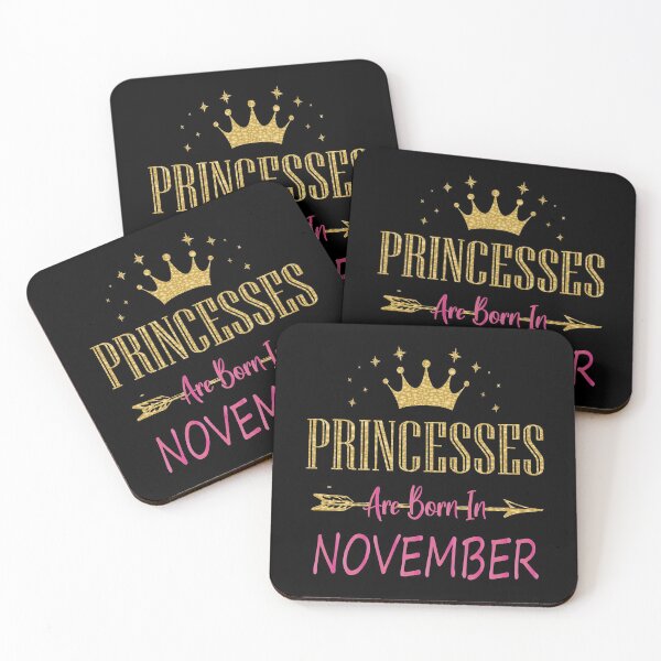 Item preview, Princesses Are Born In November Cute Girls Birthday Party print designed and sold by Grabitees.