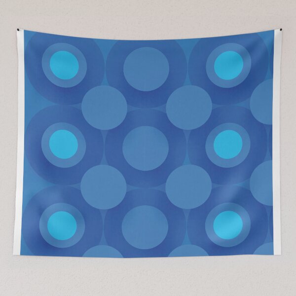 Item preview, Retro Blue Circle Pattern designed and sold by printworxx.