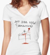 who are the gentlemen? Women's Fitted V-Neck T-Shirt