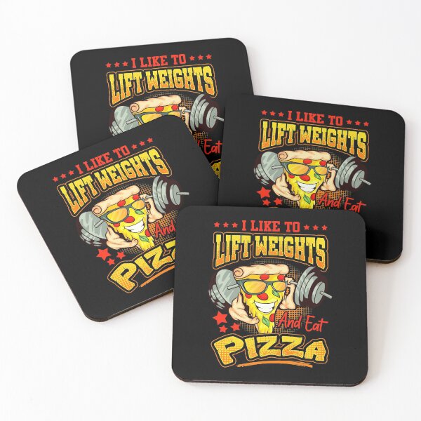 Artikelvorschau, Lustig, ich mag Gewichte heben und Pizza essen entworfen und verkauft von perfectpresents.