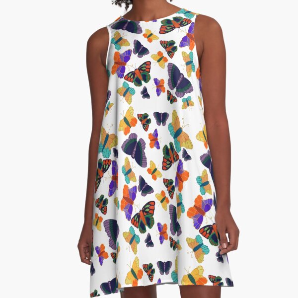 Butterfly Swarm A-Line Dress