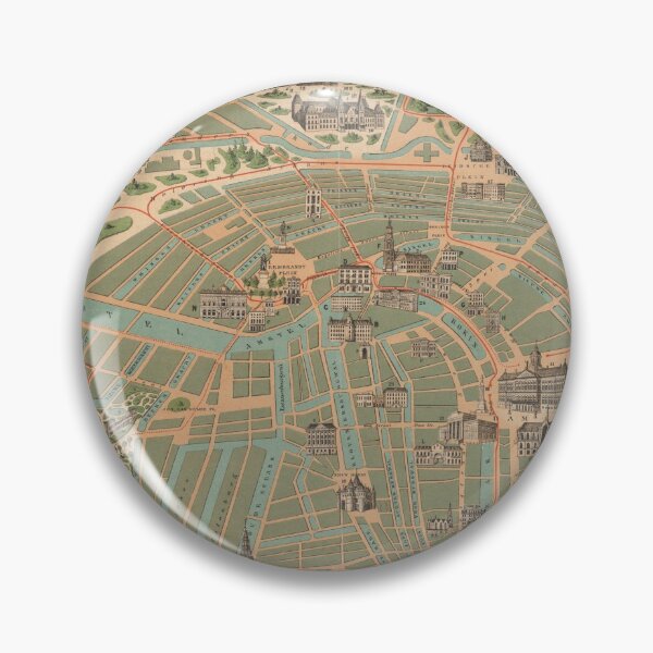 Item preview, Vintage Map of Amsterdam (1883) designed and sold by BravuraMedia.