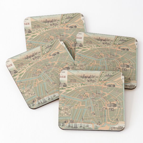 Item preview, Vintage Map of Amsterdam (1883) designed and sold by BravuraMedia.