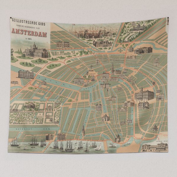 Item preview, Vintage Map of Amsterdam (1883) designed and sold by BravuraMedia.