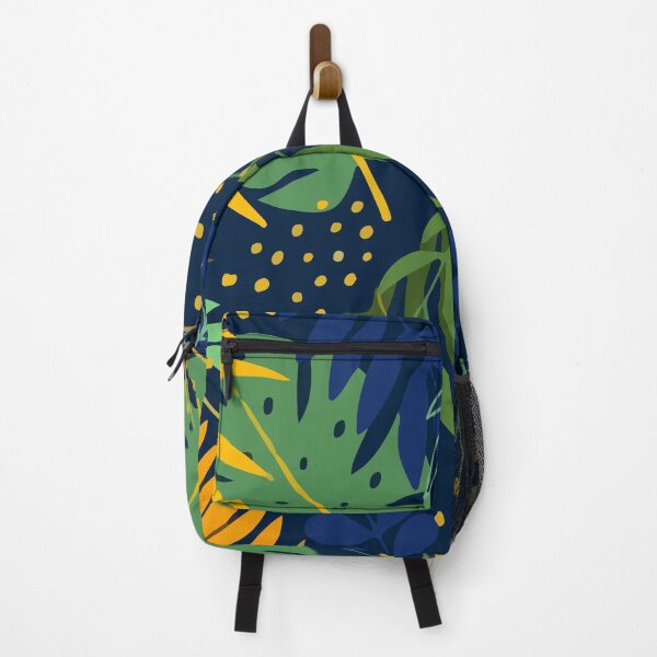 Creative with tropical plants leaves Backpack
