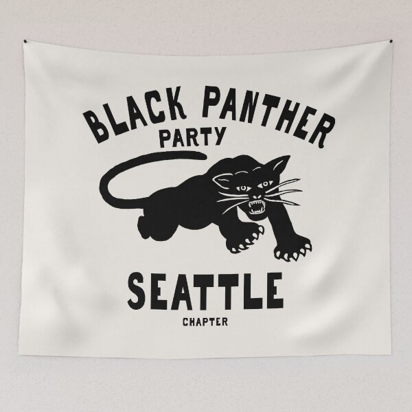 Item preview, BLACK LIVES MATTER: 'Black Panther Party: Seattle Chapter': Original Black on Cream designed and sold by Day Chapman.