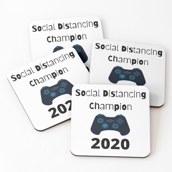 Item preview, Social Distancing Champion Funny Gamer Design designed and sold by tombedlam.