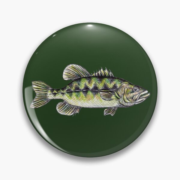 Item preview, Largemouth Bass Hunter Green designed and sold by Michelebuttons.