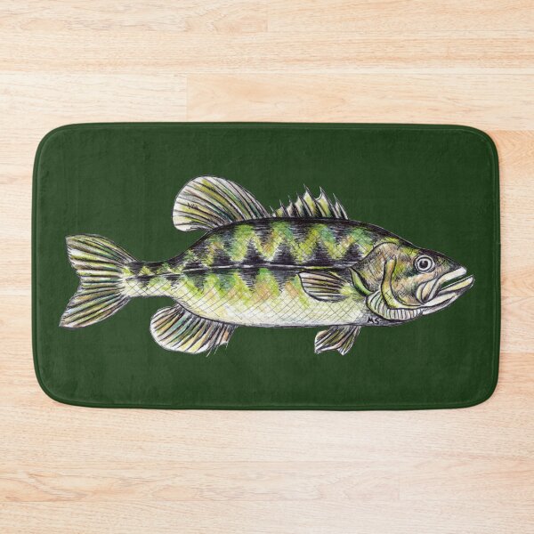 Item preview, Largemouth Bass Hunter Green designed and sold by Michelebuttons.